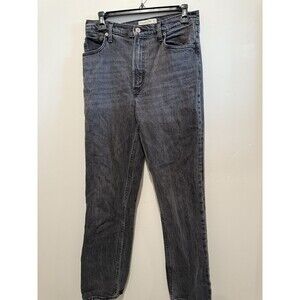 Abercrombie & Fitch Straight Leg Jeans in Washed Black